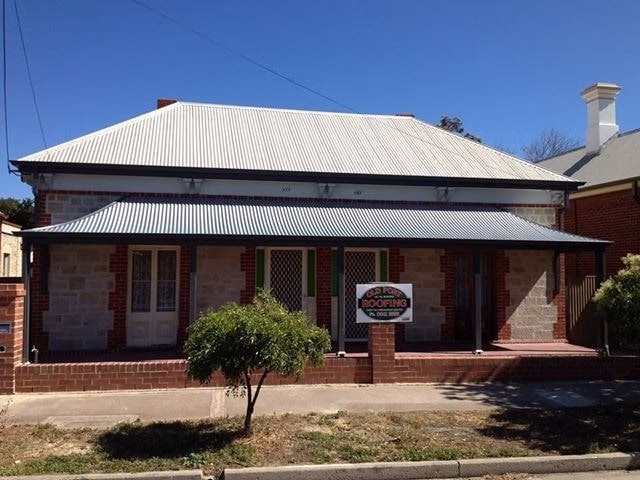 Residential Roofs Side View Side view of metal roofs on a home