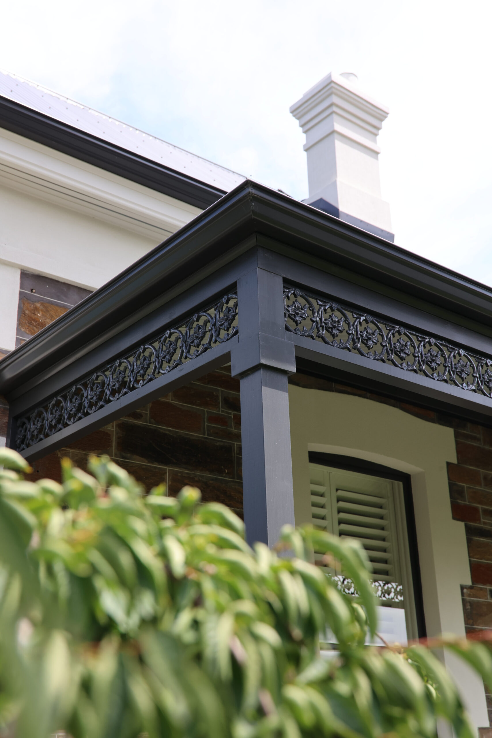 Professional Gutter Replacement Detail Close-up of gutter replacement on fascia board