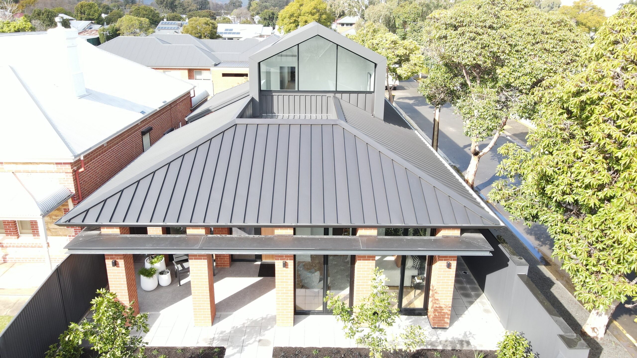Stylish Colorbond Roofing Installation Modern home featuring new Colorbond roofing